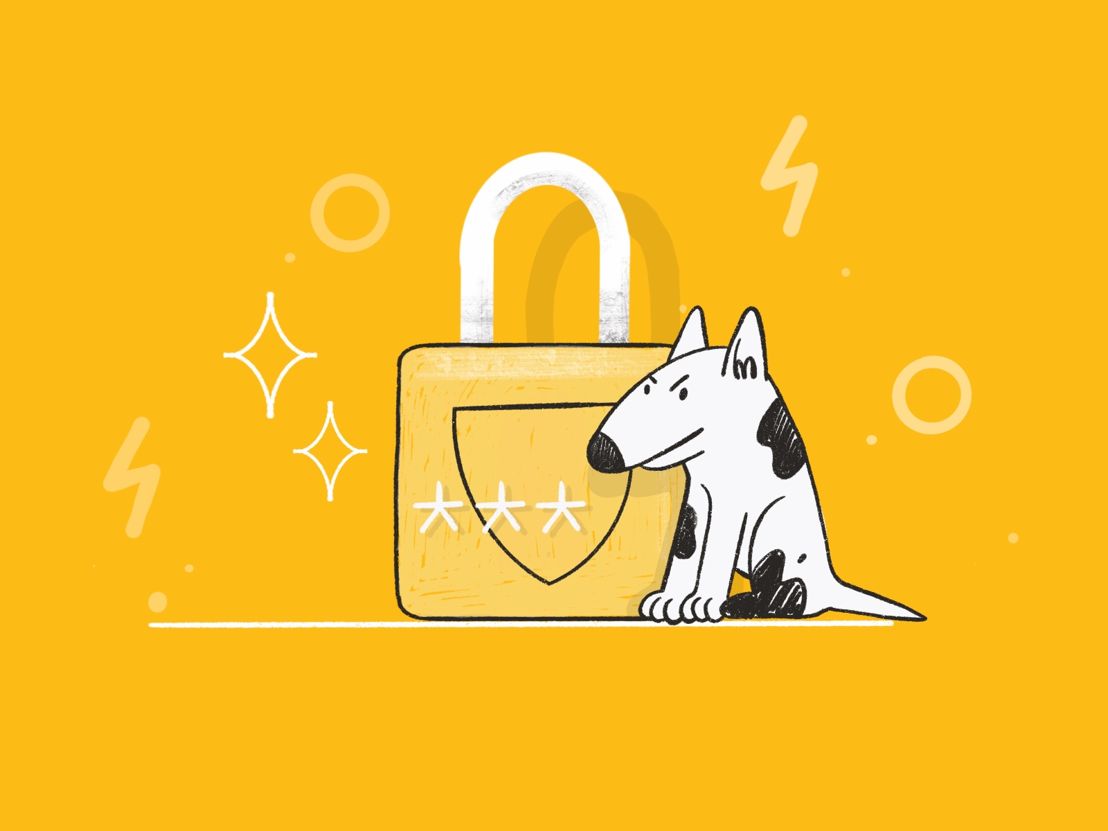 Data protection & encryption 2d alert darkcube data protection deposit digitalart dog illustration encryption firewall illustration insurance app key lock personal identity security system spy