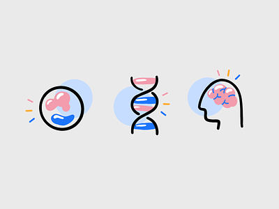 Science 🧬 2d brain charachter custom darkcube dna drawing icon icon set icons illustration molecule research researcher scientific illustration vector