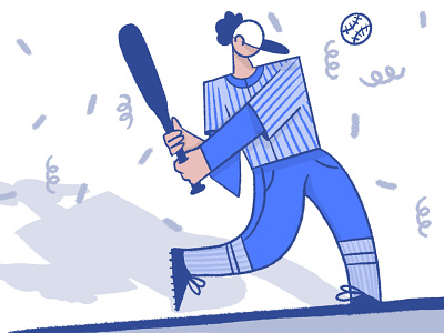 Baseball Game 2d baseball baseball bat bat batter charachter darkcube design digitalart draw drawing illustration landing page man pattern sport ui web