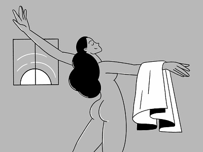 Shower 🚿 2d charachter darkcube design digitalart flat girl illustration morning product shower vector