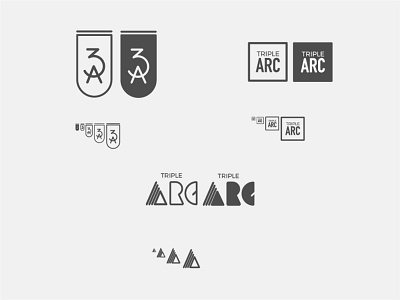 Triple Arch Logo Options branding logo