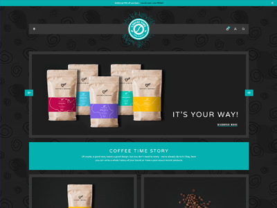 Coffee Time coffee creative minimal shop theme web design website