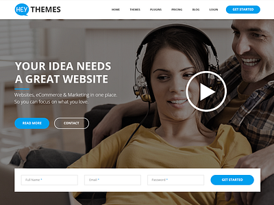 Hey Themes concept market shop themes website