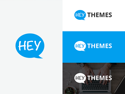 HeyThemes Logo blue branding classy heythemes logo simple