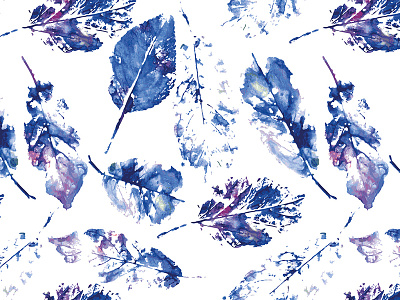 Watercolor leaves seamless vector pattern art blue colorful design floral graphic graphic design grunge hand drawn hand drawn illustration illustration leaf leaves pattern print seamless vector vector art watercolor winter