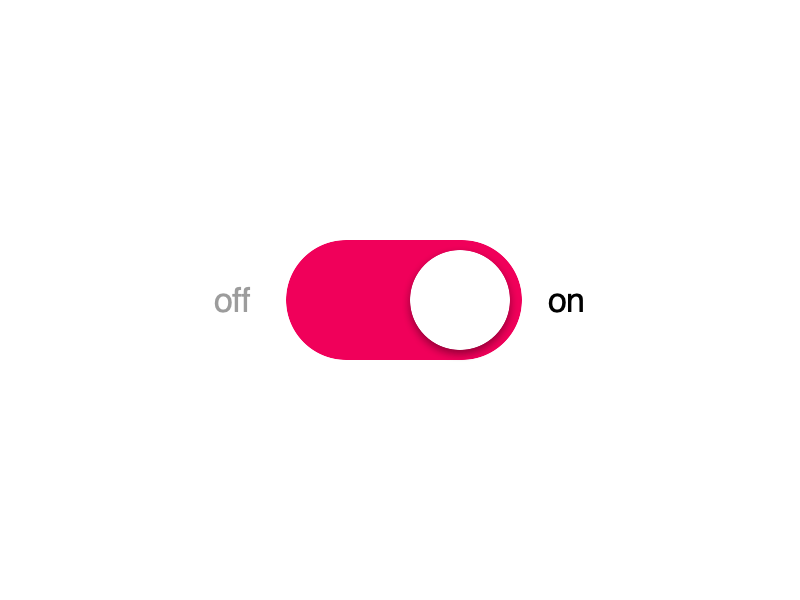 ON / OFF animation toggle button ui