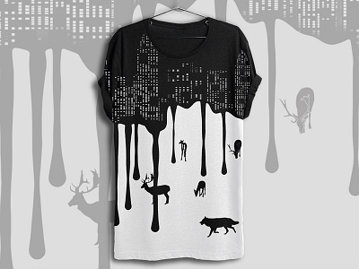 CityForest animals city forest t shirt design