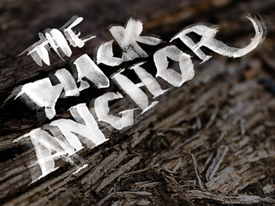 The Black Anchor lettering