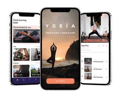 Wellbeing app android app design interaction design ios meditation product design ui ux uxui wellbeing yoga