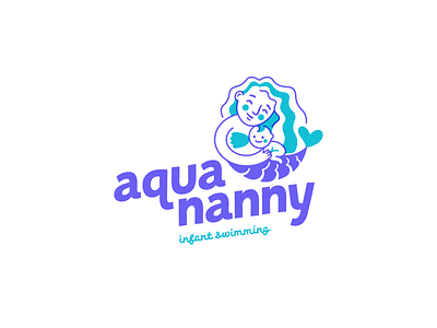aqua nanny aqua design logo logotype nanny