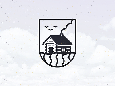 Wooden house home house logo