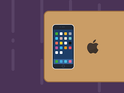 iService apple illustration iphone macbook