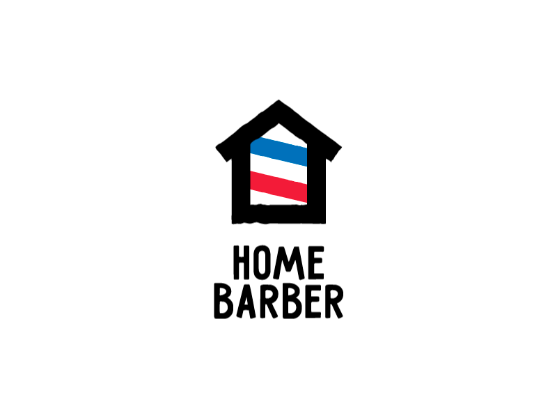 Home barber barber barber pole logo