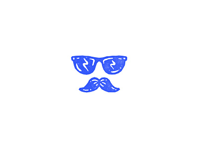 Glasses & Mustache barbershop glasses logo mustache
