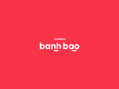 Banh Bao brothers face lettering logo