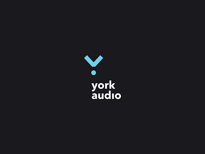 York audio audio design letter y logo york