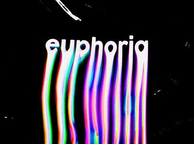 Euphoria album art artwork brush covers effect grain leak liquid melt melting photoshop rgb typography