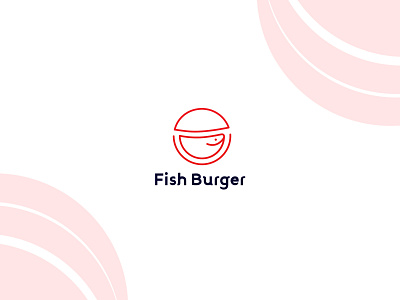 Fish Burger - Minimalist Logo Design for Restaurant brand branding burger design fish geometry idenity logo logo design logodesign mark minimalism minimalist logo restaurant restaurant logo