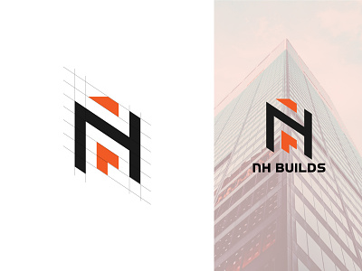Construction Logo- NH Builds Logo Design for Construction Compan