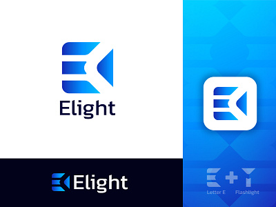 Modern Logo - Elight  Modern Logo Design for FlashLight App