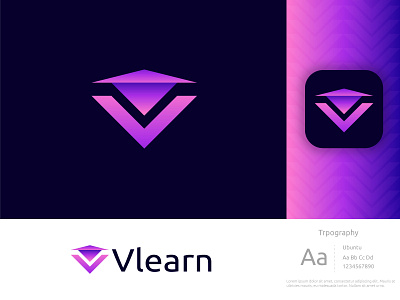 Modern Logo -Vlearn Modern Logo Design for Learning  App(Unused)