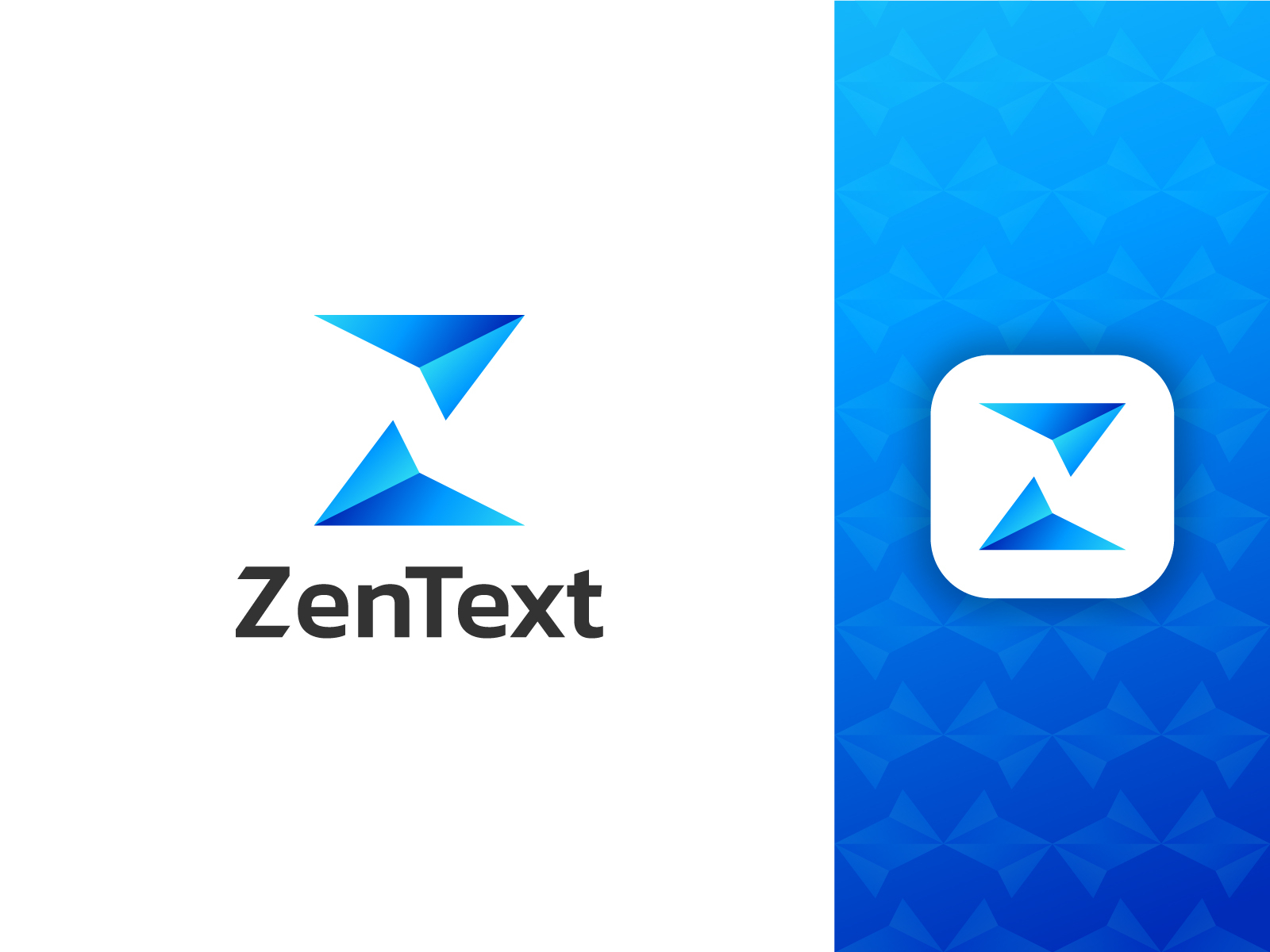 Modern Logo - ZenText Negative Space Logo Design by Mahabub Hassan on ...