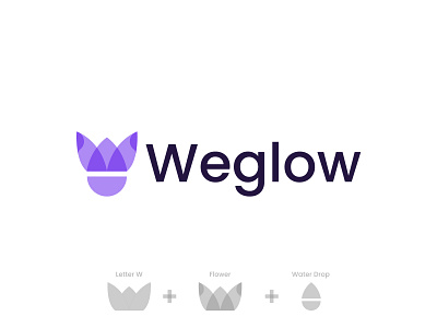 W Modern Logo - Weglow Modern Logo Design for Beauty Business