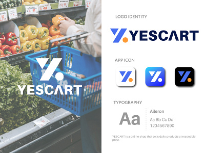 Y lettermark - YESCART Abstract Logo Design | Shopping Logo