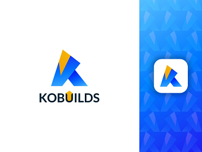 K letter logo- Kobuilds Modern Logo Design | RE Logo | App Icon