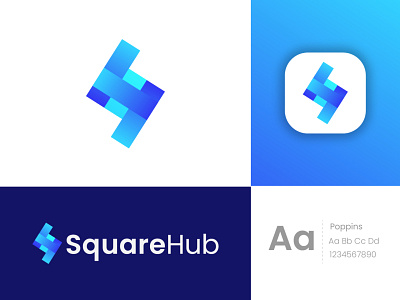 S Modern Logo - SquareHub Modern Logo Design | App Icon branding branding design business logo colorful icon design logo logo design logo design branding logodesign logofolio2021 logos logotrends2021 logotype minimalist logo modern logo s letter logo s logo s modern logo square logo visual identity