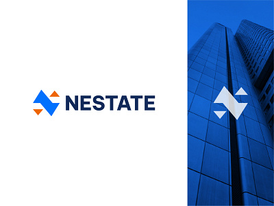 Modern Logo | NESTATE Modern Logo Design for Real Estate Company