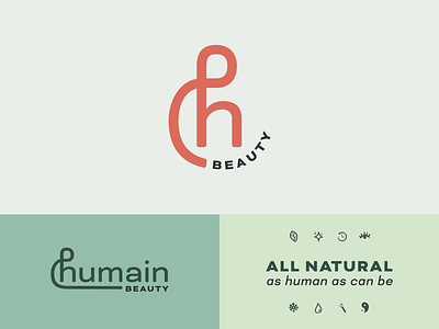 Humain Beauty branding design icon illustration logo packaging type typography vector