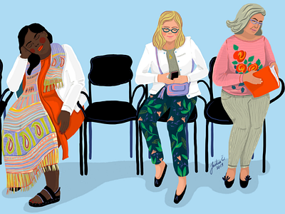 Ladies 2d colorful colors diversity illustration ipadproartist people procreate women
