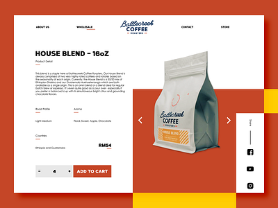 Website Product Page | Battlecreek coffee coffeebean design product product page ui user experience user interface ux web web design website website design