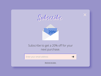 Subscription Pop Up confirm design mail popup subcribe subscription ui user experience user interface ux vector
