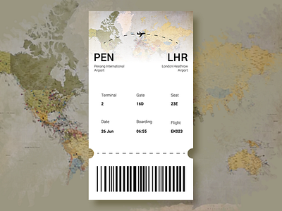 Boarding Pass Design boarding design flight pass ticket ui uiux user experience user interface ux