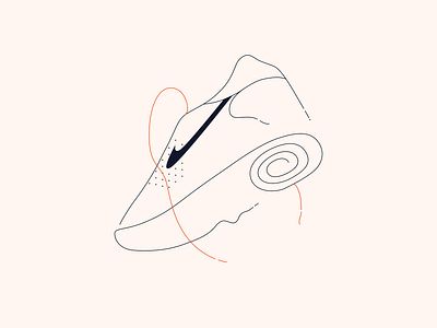 Nike SoF force illustration minimalistic nike of shoe son son of force vector