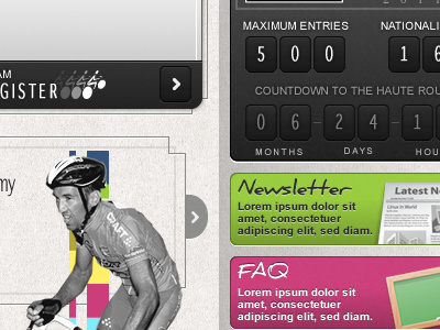 Haute Route site grab cycling green pink retro texture