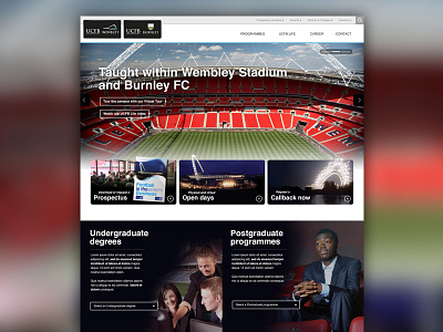 UCFB education sport university webdesign