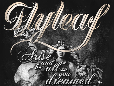 Flyleaf angel band deaign flyleaf graphic graphic tee jeff jeff rigsby lettering lyrics merch music neutral rigsby script skeleton t shirt typography