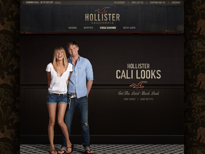 Hollister Cali Looks brand design hollister jeff jeff rigsby marketing rigsby site web work