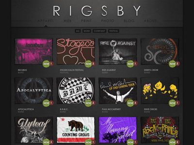 Rigsby.com Apparel apparel design jeff jeff rigsby portfolio rigsby site web