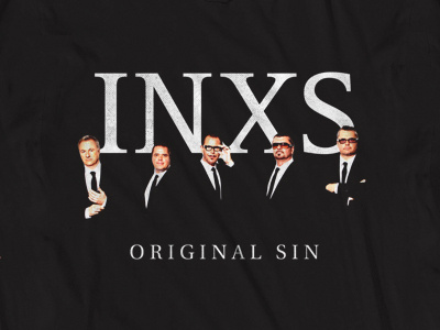 INXS T-Shirt Design band design graphic graphic tee inxs jeff jeff rigsby merch music neutral photo rigsby simple t-shirt