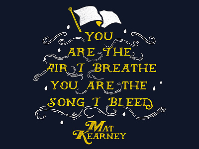 Mat Kearney - Air I Breathe air breathe flag graphic lyrics mat kearney merch music t-shirt tee