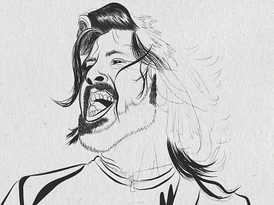 The Foo Fighters Dave Grohl apple pencil dave grohl foo fighters illustration music portrait rock