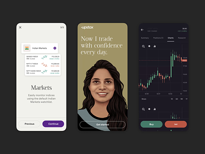 Upstox: Indian trading platform design fintech india stocks ui ux