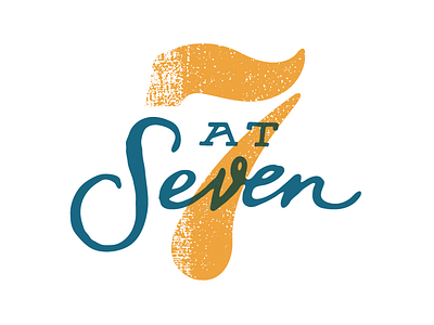 7 at Seven church handlettering lettering play on series texture