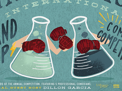 SF Comedy Competition chemistry handlettering illustration lettering san francisco science sf