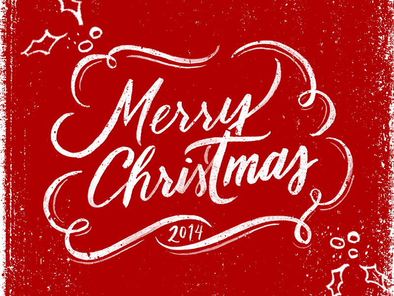 Merry Christmas 2014 christmas brush lettering hand lettering holidays merry texture