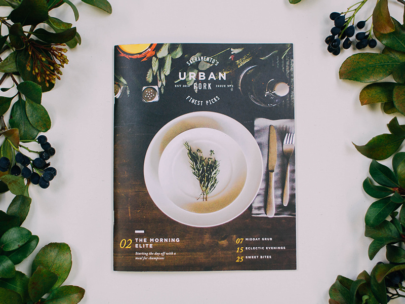 Urban Fork Magazine editorial magazine layout grid food sacramento